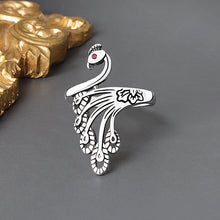 Load image into Gallery viewer, Adjustable Simple Retro Three-dimensional Silver Peacock Ring - Jewelry Ti Amo I love you
