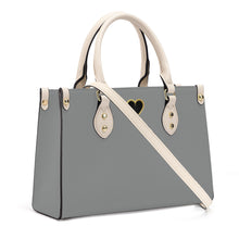 Load image into Gallery viewer, Ti Amo I love you - Exclusive Brand - Oslo Grey - Luxury Womens PU Tote Bag - Cream Straps
