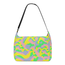 Load image into Gallery viewer, Ti Amo I love you - Exclusive Brand - Pear Yellow, Cadet Blue, Can Can, Pastel Green Camouflage - Journey Computer Shoulder Bag
