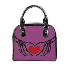 Load image into Gallery viewer, Ti Amo I love you - Exclusive Brand - Cannon Pink - Skeleton Hands with Heart - Shoulder Handbag
