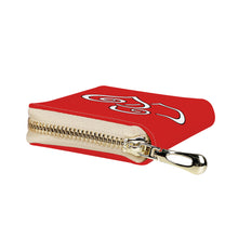 Load image into Gallery viewer, Ti Amo I love you - Exclusive Brand - Maximum Red - Double White Heart - PU Leather - Zipper Card Holder
