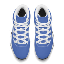 Load image into Gallery viewer, Ti Amo I love you - Exclusive Brand - San Marino Blue  - Double White Heart - High Top Air Retro Sneakers - White Laces
