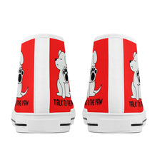 Load image into Gallery viewer, Ti Amo I love you  - Exclusive Brand - Red - TALK TO THE PAW -  High-Top Canvas Shoes - White Soles
