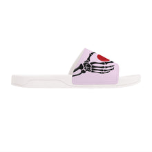 Load image into Gallery viewer, Ti Amo I love you - Exclusive Brand - Carousel Pink - Skeleton Hands with Heart -  Slide Sandals - White Soles
