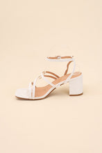 Load image into Gallery viewer, Ali - Black or White -  Square Toe - Strappy - Low Sandal Heel Ti Amo I love you
