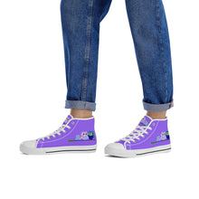 Load image into Gallery viewer, Ti Amo I love you  - Exclusive Brand  - Heliotrope 3 - High-Top Canvas Shoes  - White Soles
