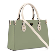 Load image into Gallery viewer, Ti Amo I love you - Exclusive Brand - Sage - Luxury Womens PU Tote Bag - Cream Straps
