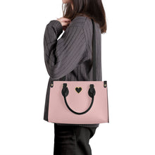 Load image into Gallery viewer, Ti Amo I love you - Exclusive Brand - Tea Rose 3 - Luxury Womens PU Tote Bag - Black Straps
