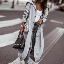 Load image into Gallery viewer, Autumn Winter New Temperamental Casual Large Collared Mid-Length Trench Coat Ti Amo I love you
