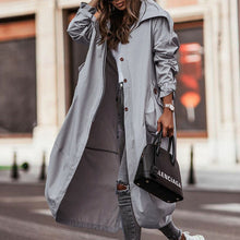 Load image into Gallery viewer, Autumn Winter New Temperamental Casual Large Collared Mid-Length Trench Coat Ti Amo I love you
