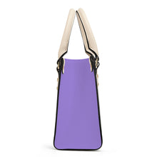 Load image into Gallery viewer, Ti Amo I love you - Exclusive Brand - Pale Purple  - Luxury Womens PU Tote Bag - Cream Straps
