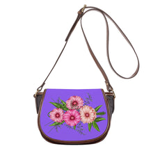 Load image into Gallery viewer, Ti Amo I love you - Exclusive Brand - Heliotrope 3 - Pink Floral - Saddle Bag
