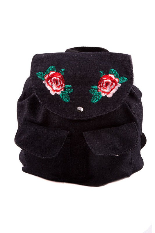 Floral Emroidered Backpack