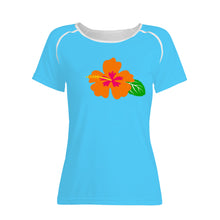 Load image into Gallery viewer, Ti Amo I love you - Exclusive Brand - Malibu - Hawaiian Flower - Women&#39;s T shirt - Sizes XS-2XL
