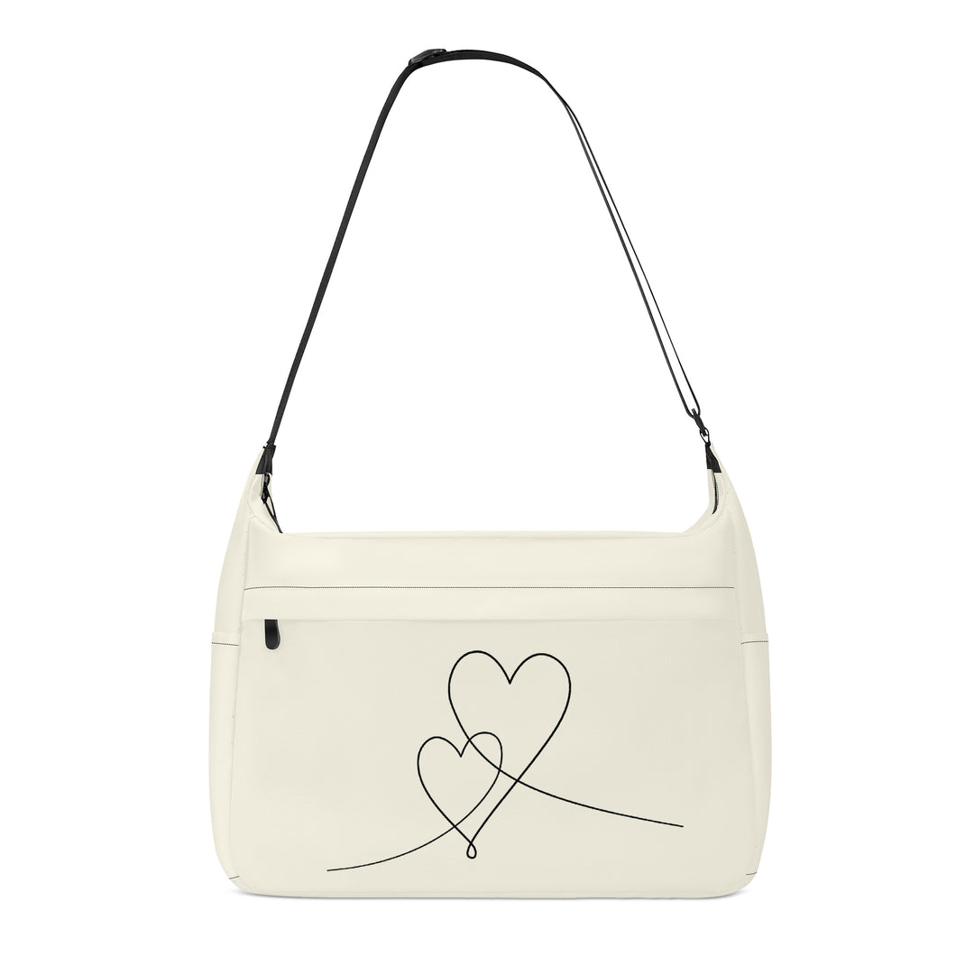 Ti Amo I love you - Exclusive Brand  - Cream - Double Script Heart - Journey Computer Shoulder Bag