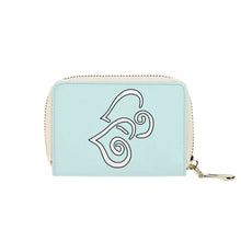 Load image into Gallery viewer, Ti Amo I love you - Exclusive Brand - Polar - Double White Heart - PU Leather - Zipper Card Holder
