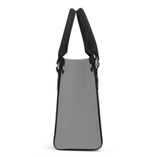 Load image into Gallery viewer, Ti Amo I love you - Exclusive Brand - Oslo Grey - Luxury Womens PU Tote Bag - Black Straps
