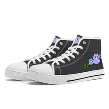 Load image into Gallery viewer, Ti Amo I love you  - Exclusive Brand - Shark - 3 Owls - High-Top Canvas Shoes - White Soles
