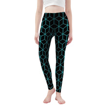 Load image into Gallery viewer, Ti Amo I love you - Exclusive Brand - Black with Casal Lines -  Yoga Leggings
