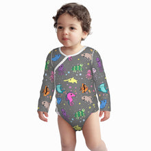 Load image into Gallery viewer, Ti Amo I love you - Exclusive Brand - Dove Gray - Sea Creatures -  Baby Long-Sleeve Bodysuit
