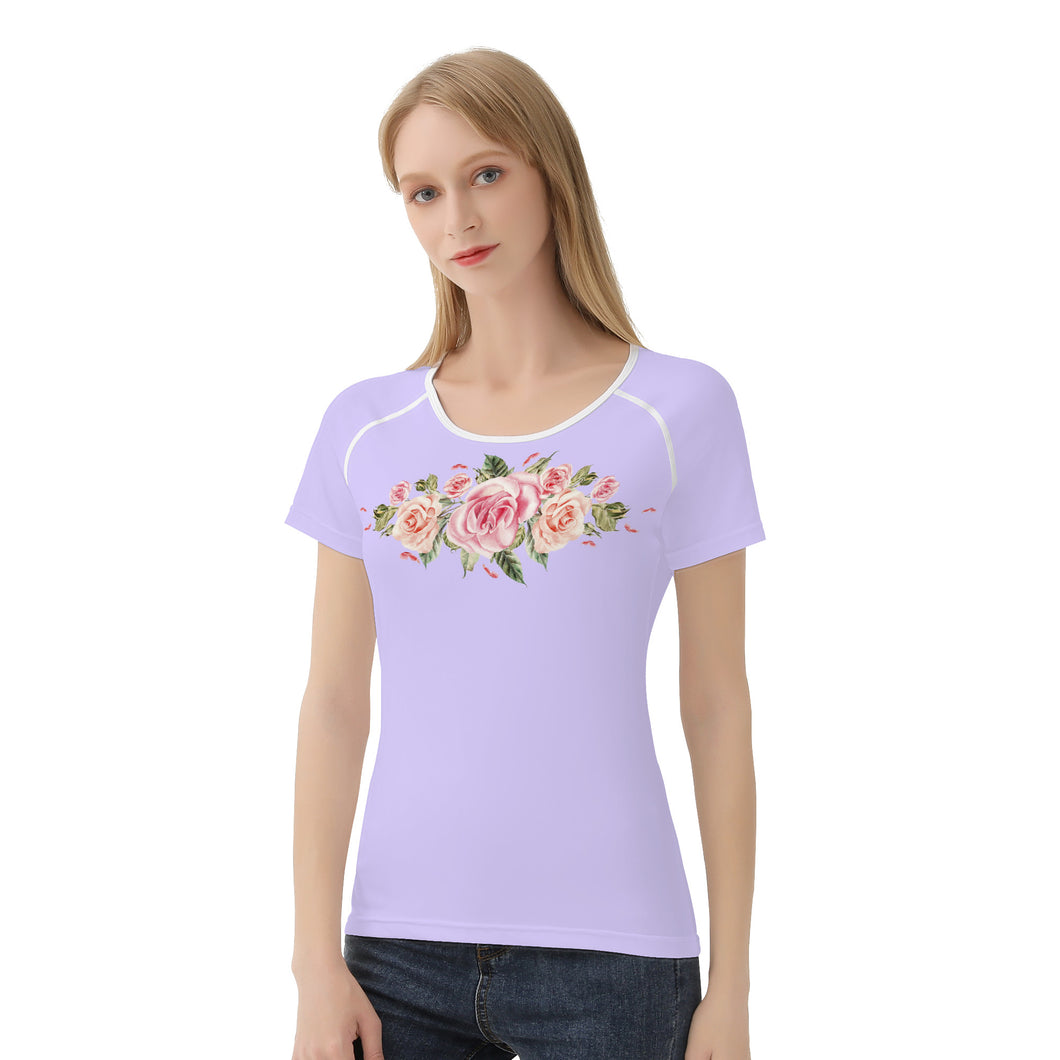 Ti Amo I love you - Exclusive Brand - Lilac - Roses - Women's T shirt - Sizes XS-2XL