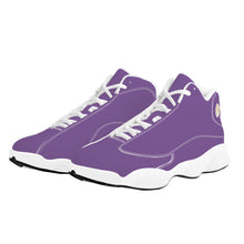 Load image into Gallery viewer, Ti Amo I love you - Exclusive Brand - Dusty Purple - Double Heart Logo - Mens / Womens - Unisex  Basketball Shoes - White Laces
