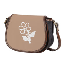 Load image into Gallery viewer, Ti Amo I love you - Exclusive Brand - Pale Taupe - White Daisy - Saddle Bag
