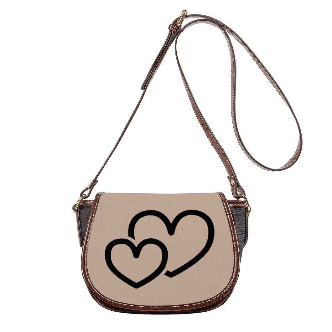 Ti Amo I love you - Exclusive Brand - Rodeo Dust 2 - Double Black Heart - Saddle Bag