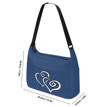 Load image into Gallery viewer, Ti Amo I love you - Exclusive Brand - San Juan - Double White Heart - Journey Computer Shoulder Bag
