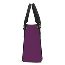 Load image into Gallery viewer, Ti Amo I love you - Exclusive Brand - Palatinate Purple - Luxury Women PU Tote Bag - Black Straps
