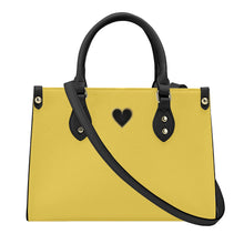 Load image into Gallery viewer, Ti Amo I love you - Exclusive Brand - Mustard Yellow - Luxury Womens PU Tote Bag - Black Straps
