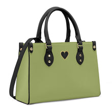 Load image into Gallery viewer, Ti Amo I love you - Exclusive Brand - Green Smoke - Luxury Womens PU Tote Bag - Black Straps
