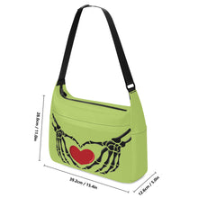 Load image into Gallery viewer, Ti Amo I love you - Exclusive Brand - Wild Willow - Skeleton Heart Hands  -  Journey Computer Shoulder Bag
