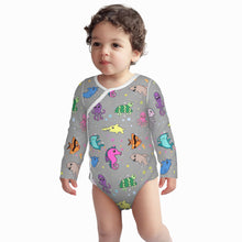 Load image into Gallery viewer, Ti Amo I love you - Exclusive Brand - Silver Chalice - Sea Creatures -  Baby Long-Sleeve Bodysuit
