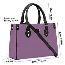 Load image into Gallery viewer, Ti Amo I love you - Exclusive Brand - Viola Purple - Luxury Womens PU Tote Bag - Black Straps
