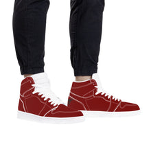 Load image into Gallery viewer, Ti Amo I love you - Exclusive Brand - Dark Burgundy - Skeleton Hands with Heart - High Top Synthetic Leather Sneaker
