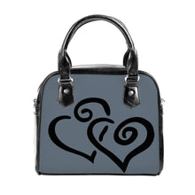 Load image into Gallery viewer, Ti Amo I love you - Exclusive Brand - Nevada - Double Black Heart -  Shoulder Handbag
