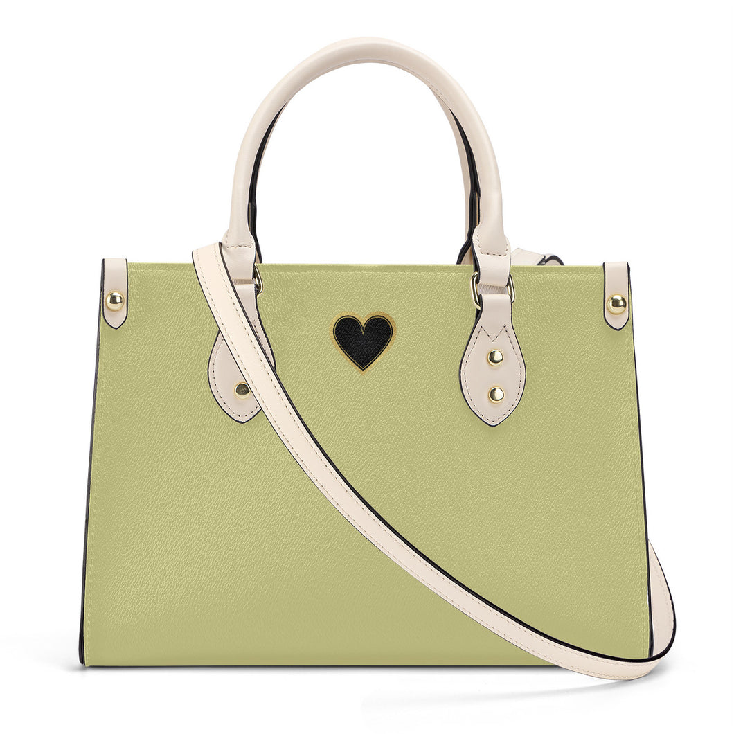 Ti Amo I love you - Exclusive Brand - Winter Hazel - Luxury Womens PU Tote Bag - Cream Straps