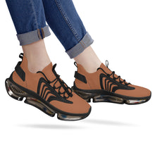 Load image into Gallery viewer, Ti Amo I love you - Exclusive Brand  - Earth Brown  - Script Double Heart - Air Max React Sneakers - Black Soles
