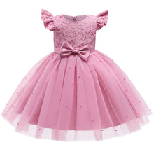 Load image into Gallery viewer, Baby - Girl - Bow &amp; Tool Formal Birthday Party Dress - Christening Gown Dresses - Sizes 3-24 mths Ti Amo I love you
