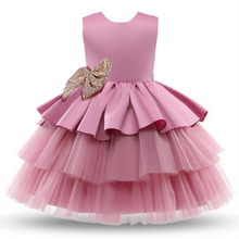 Load image into Gallery viewer, Baby - Girl - Bow &amp; Tool Formal Birthday Party Dress - Christening Gown Dresses - Sizes 3-24 mths Ti Amo I love you
