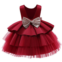 Load image into Gallery viewer, Baby - Girl - Bow &amp; Tool Formal Birthday Party Dress - Christening Gown Dresses - Sizes 3-24 mths Ti Amo I love you
