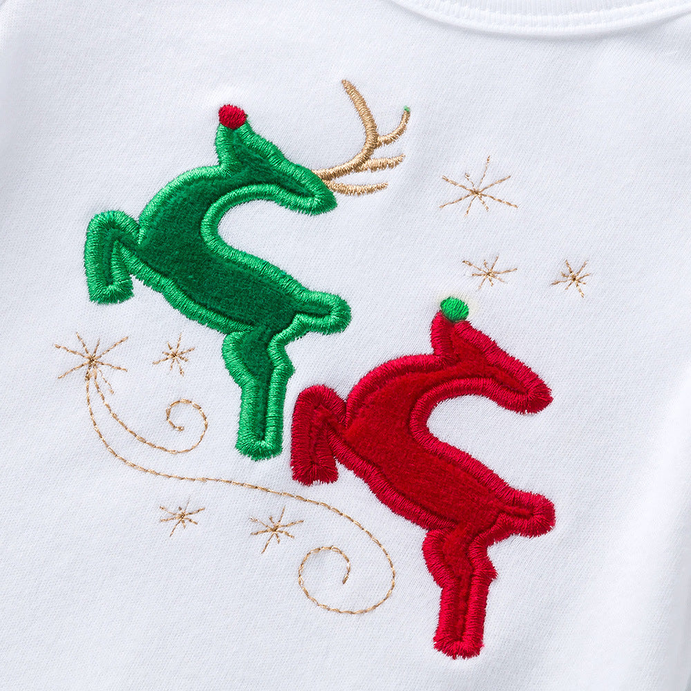 Baby - Neutral - Christmas Reindeer or Stocking Onesie Ti Amo I love you