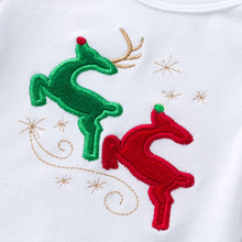 Load image into Gallery viewer, Baby - Neutral - Christmas Reindeer or Stocking Onesie Ti Amo I love you
