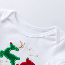 Load image into Gallery viewer, Baby - Neutral - Christmas Reindeer or Stocking Onesie Ti Amo I love you
