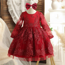 Load image into Gallery viewer, Baby / Toddler - Girls - Lace Dresses - Sizes 9mth - 5T Ti Amo I love you
