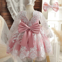 Load image into Gallery viewer, Baby / Toddler - Girls - Lace Dresses - Sizes 9mth - 5T Ti Amo I love you
