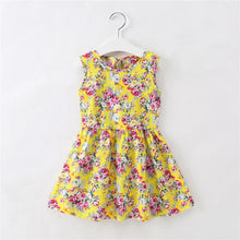 Load image into Gallery viewer, Baby/ Toddler - Girls Sleeveless Flower Print Princess Party Dress Ti Amo I love you
