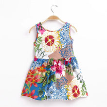 Load image into Gallery viewer, Baby/ Toddler - Girls Sleeveless Flower Print Princess Party Dress Ti Amo I love you
