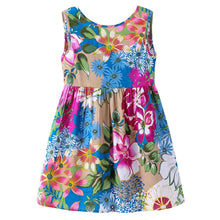 Load image into Gallery viewer, Baby/ Toddler - Girls Sleeveless Flower Print Princess Party Dress Ti Amo I love you
